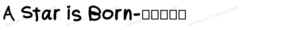 A Star is Born字体转换